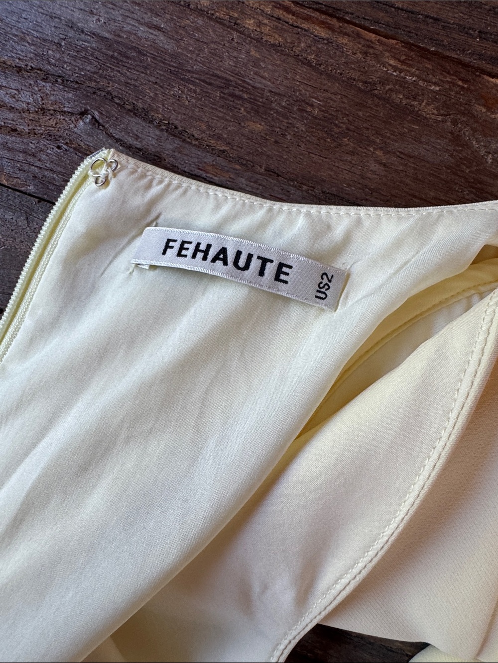 FeHaute pale yellow wide leg sleeveless dressy jumpsuit NWT size 2 XS/S - Picture 8 of 12